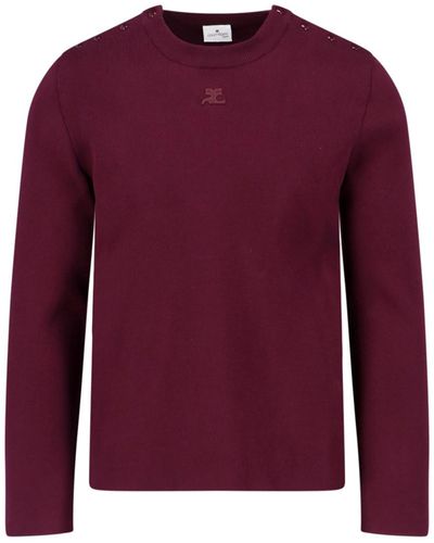 Courreges 'snaps' Sweater - Purple