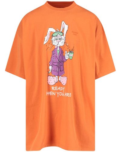 Martine Rose 'ready When You Are' T-shirt - Orange