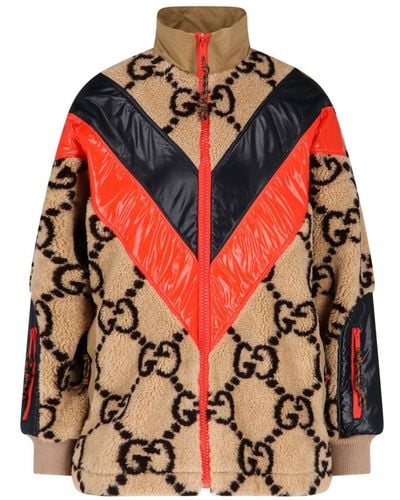 Gucci Giacca Jersey Di Lana "Gg" - Rosso