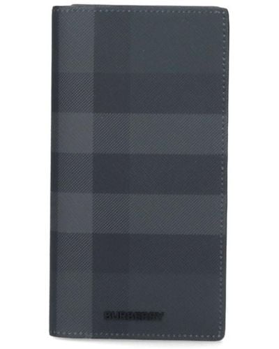 Burberry "check" Continental Wallet - Blue