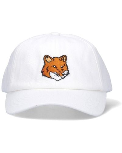 Maison Kitsuné Cappello Baseball "Fox" - Bianco