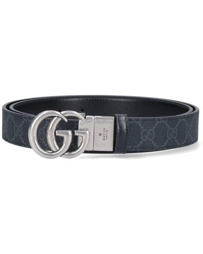 Gucci "Gg Marmont" Reversible Belt - Black