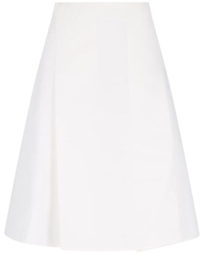 Marni Wide Midi Skirt - White