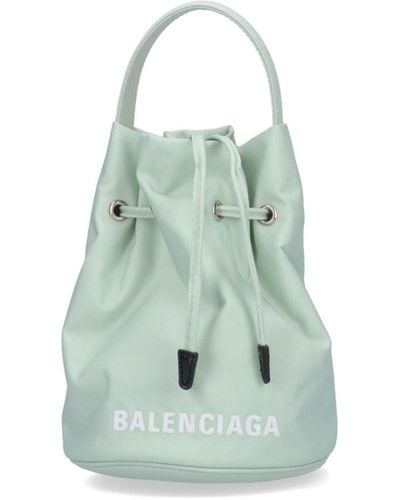 Balenciaga 'wheel Xs' Bucket Bag - Blue