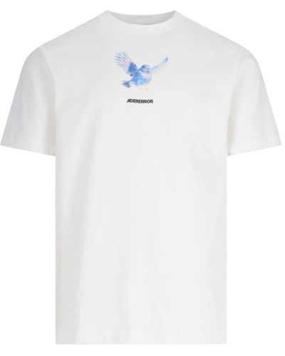 Adererror T-Shirt Stampata - Bianco