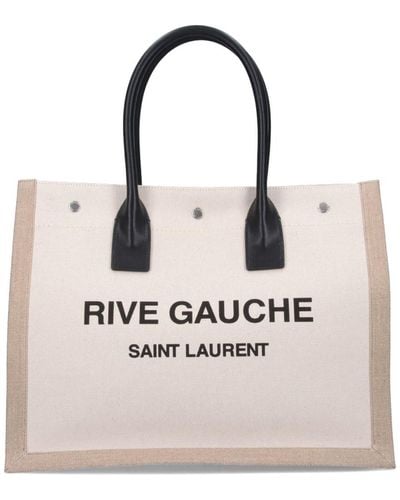 Saint Laurent 'rive Gauche' Tote Bag - Natural