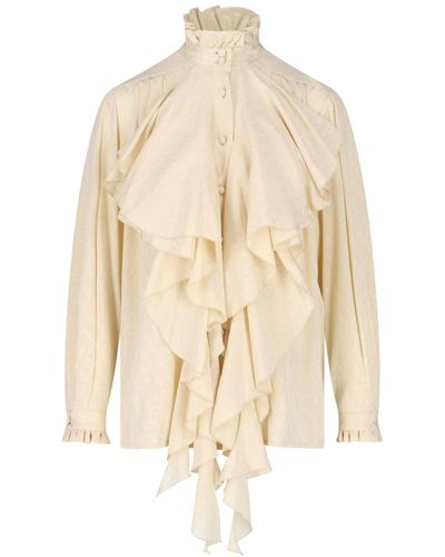 Gucci Rouches Shirt - Natural