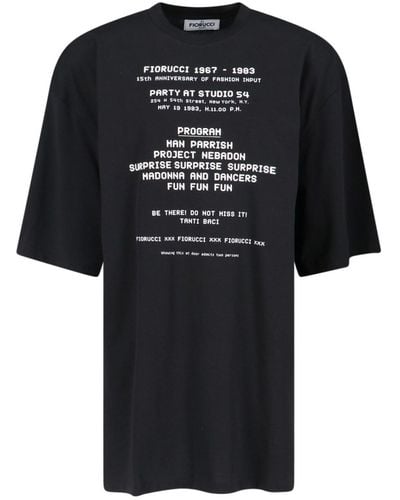 Fiorucci 'invitation Graphic' T-shirt - Black