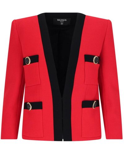 Balmain Wool Jacket - Red