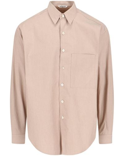 AURALEE Cotton Shirt - Pink