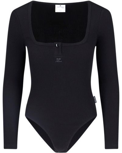 Courreges Ribbed Bodysuit - Blue