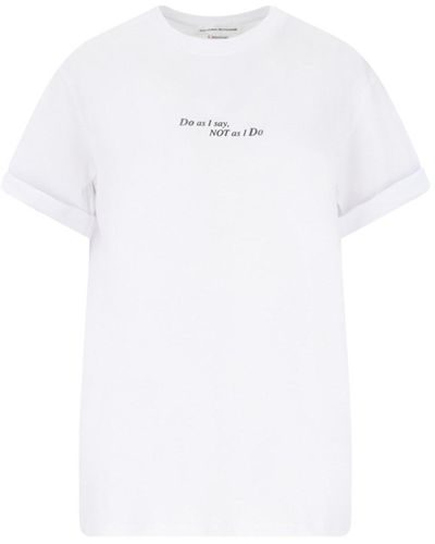 Victoria Beckham T-Shirt "Do As I Say, Not As I Do" - Bianco