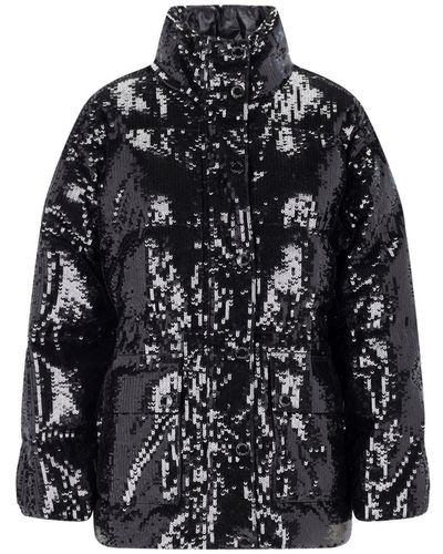 Michael Kors Waxed Crop Puffer Jacket - Black