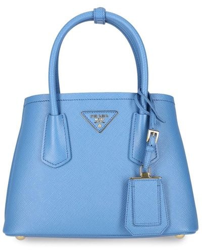 Prada 'double Mini' Bag - Blue