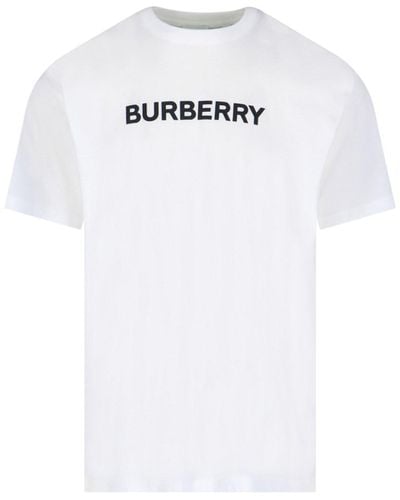 Burberry Harriston Brand-print Cotton-jersey T-shirt - White