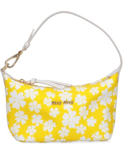 Miu Miu Flower Shoulder Bag - Yellow