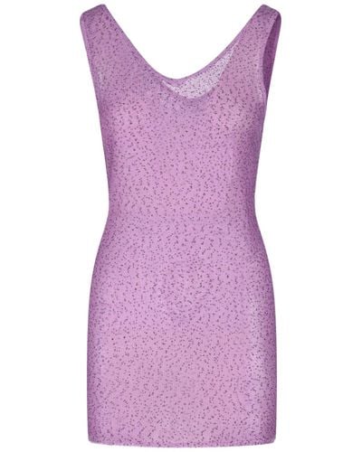Remain Sequins Top Dress - Purple