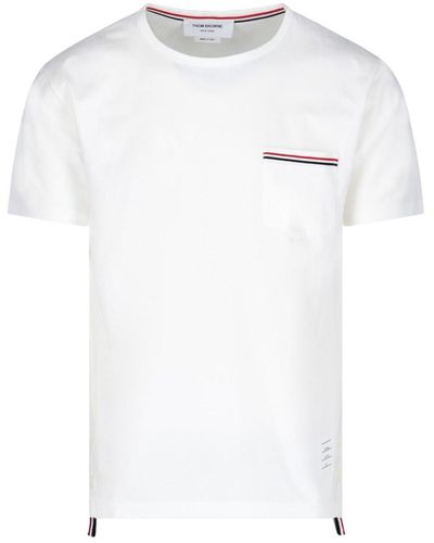 Thom Browne T-Shirt Taschino - Bianco