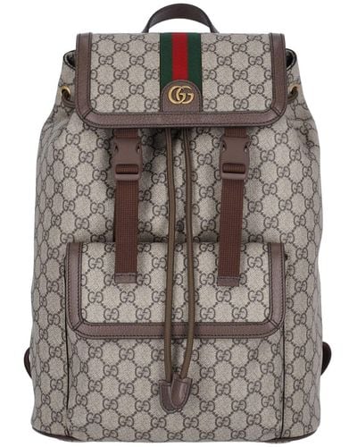 Gucci Small Backpack "ophidia" - Grey