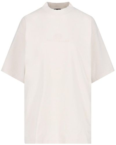 Balenciaga "bb Classic" Logo T-shirt - White