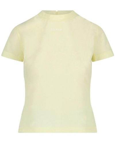 Alaïa T-Shirt Slim Logo - Giallo