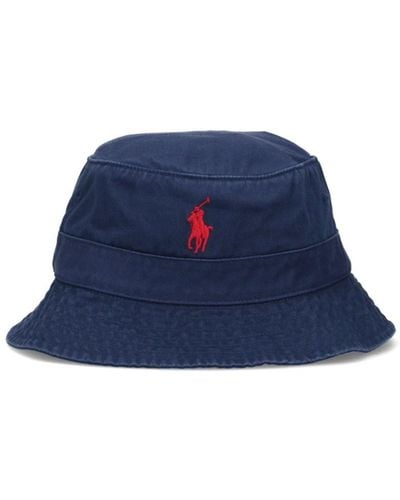 Polo Ralph Lauren Logo Bucket Hat - Blue