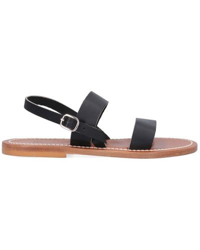 K. Jacques 'barigoule' Leather Sandals - Black