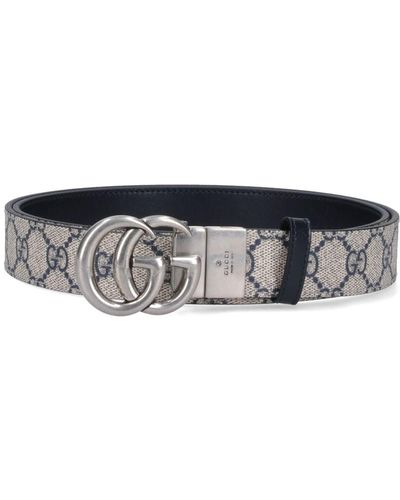Gucci "Gg Marmont" Reversible Belt - Natural