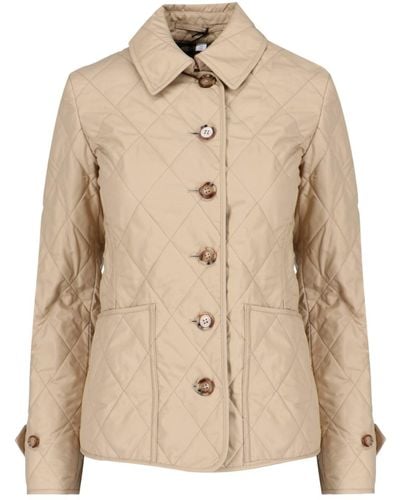 Burberry Quilted Jacket - Natural