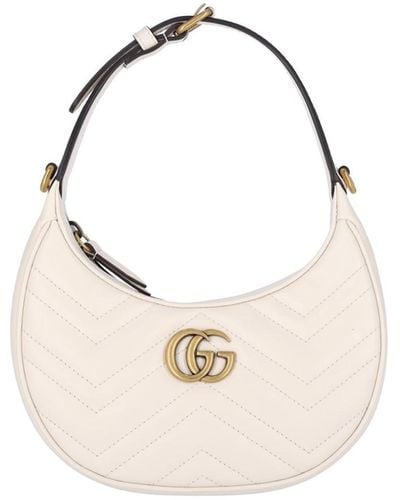 Gucci 'Gg Marmont' Mini Hobo Bag - White