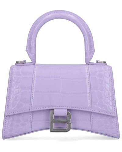 Balenciaga 'hourglass Xs' Handbag - Purple