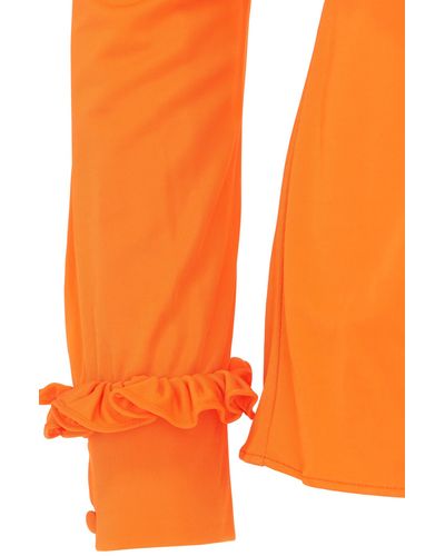Prada Ruffle Shirt - Orange
