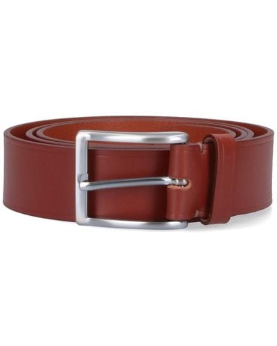 Il Bisonte Leather Belt - Red