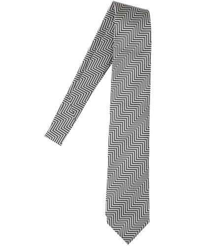 Tom Ford Herringbone Tie - Grey