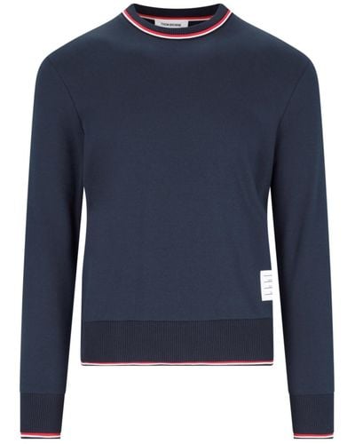 Thom Browne Cotton Sweater - Blue