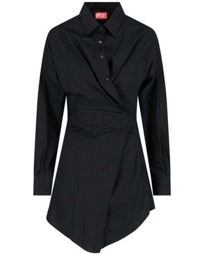 DIESEL 'd-sizen-n1' Mini Shirt Dress - Black
