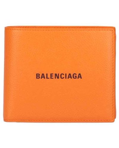 Balenciaga Logo Wallet - Orange