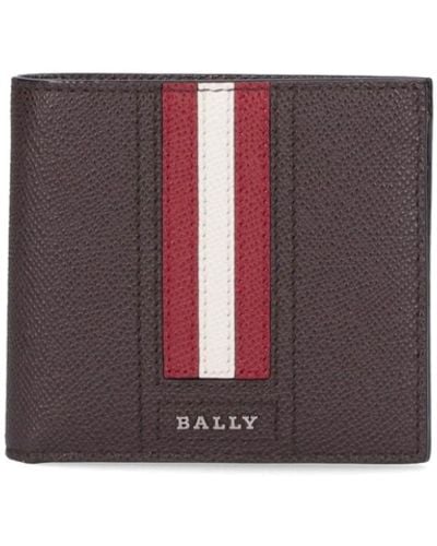 Bally Bi-fold Wallet "lettering Tsp" - Red