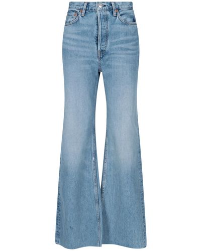 RE/DONE Jeans 70s Zampa Elefante - Blu
