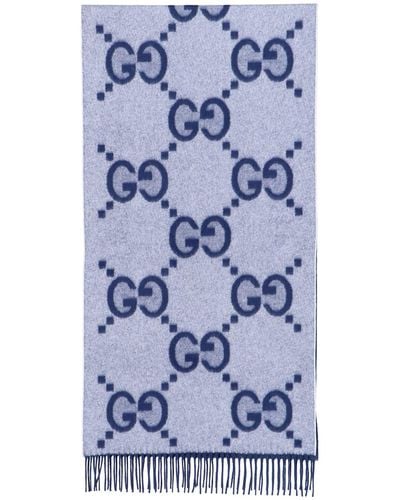 Gucci Sciarpa Cashmere Reversibile - Blu