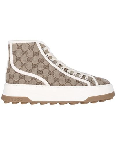 Gucci "Gg" High Sneakers - White