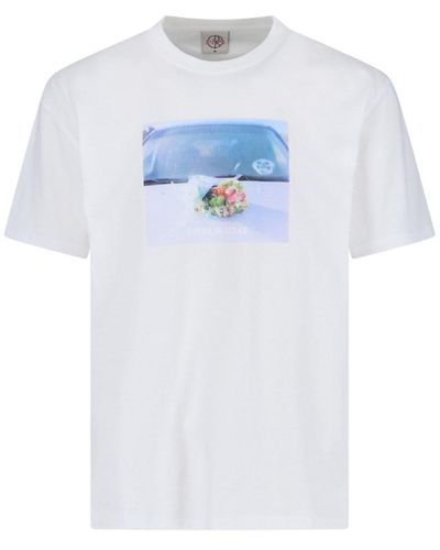 POLAR SKATE 'dead Flowers' T-shirt - White