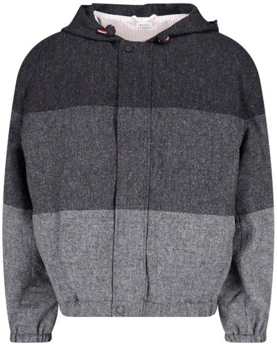 Thom Browne 'donegal Tweed' Jacket - Gray