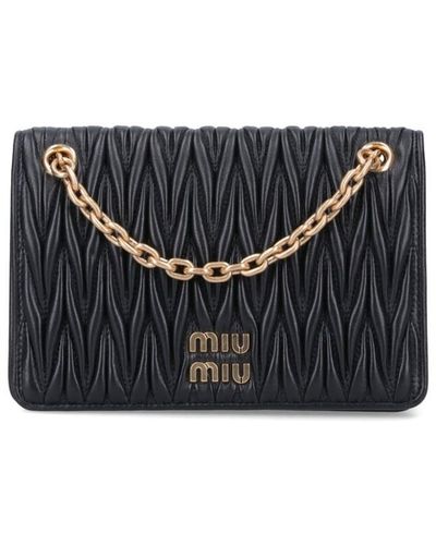 Miu Miu Matelassé Mini Bag - Black