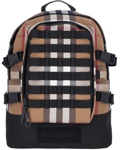 Burberry Vintage Check Backpack - Black