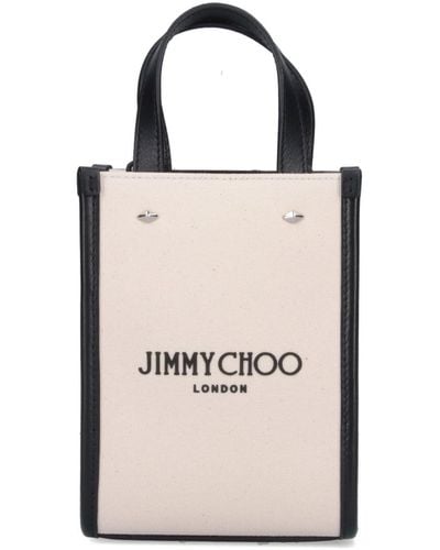 Jimmy Choo Borsa Tote Mini "N/S" - Neutro