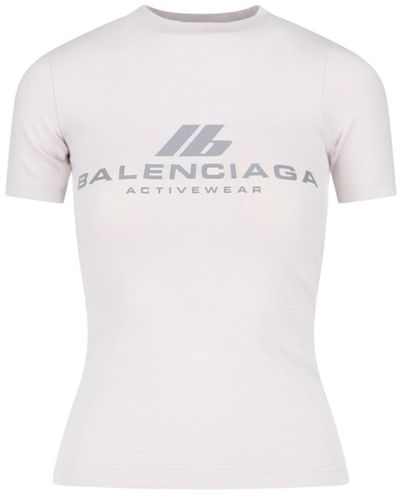 Balenciaga 'activewear' Stretch Jersey T-shirt - White