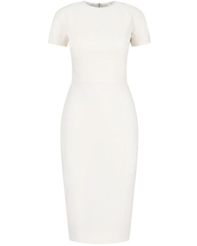 Victoria Beckham 'fitted' Midi T-shirt Dress - White
