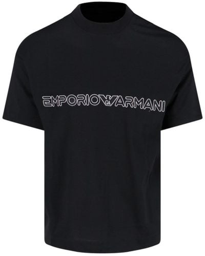 Emporio Armani Logo T-shirt - Black