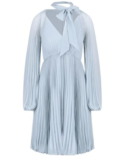 Zimmermann 'sunray Plissè' Midi Dress - Blue